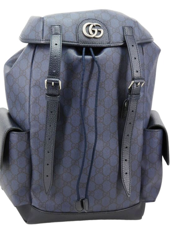 GUCCI  Ophidia GG Supreme Canvas Backpack Navy Blue 598140
